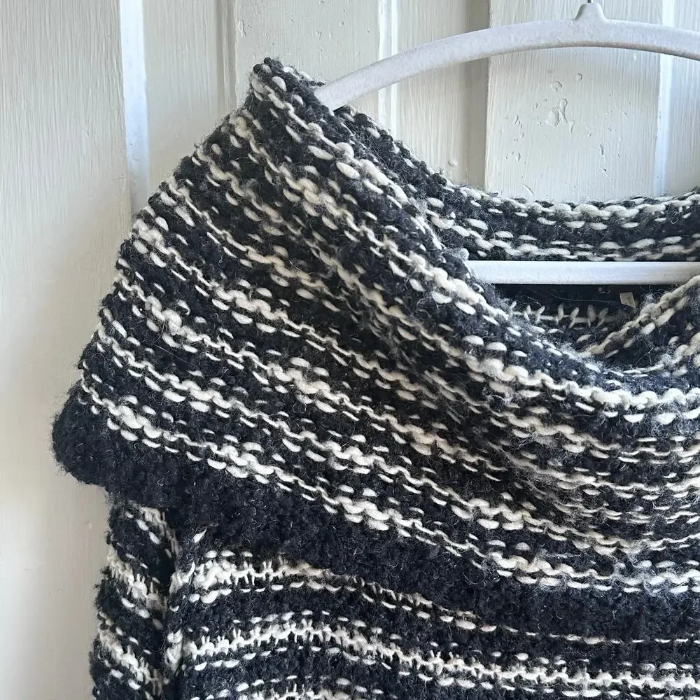 Free People Engineer Stripe Cowl Neck Sweater